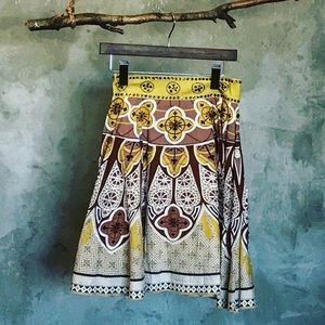 Anthropologie sequined embroidered mini skirt